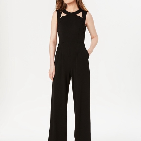 Calvin Klein Pants - NWT Calvin Klein Navy Cutout Sleeveless Jumpsuit